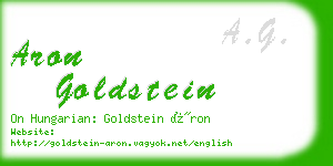 aron goldstein business card